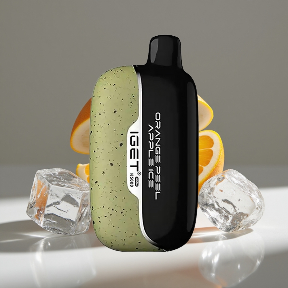 IGET Moon K5000 نفحات | برتقال تفاح مثلج | حجم: 49.5x25.3x99.4 مم | مقاومة: 1.35 أوم