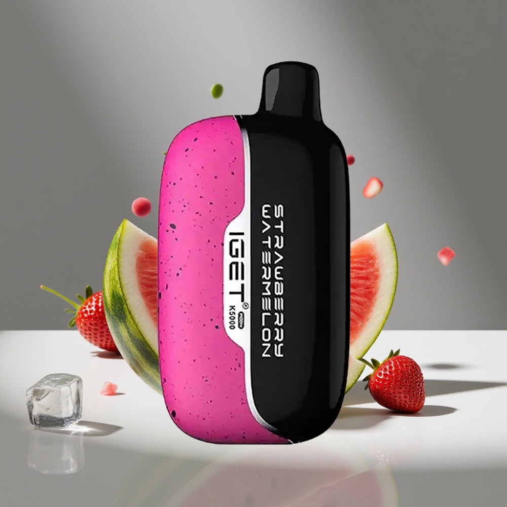 IGET Moon K5000 نفحات بنكهة الفراولة والبطيخ المثلج، حجم: 49.5x25.3x99.4 مم، مقاومة: 1.35 أوم