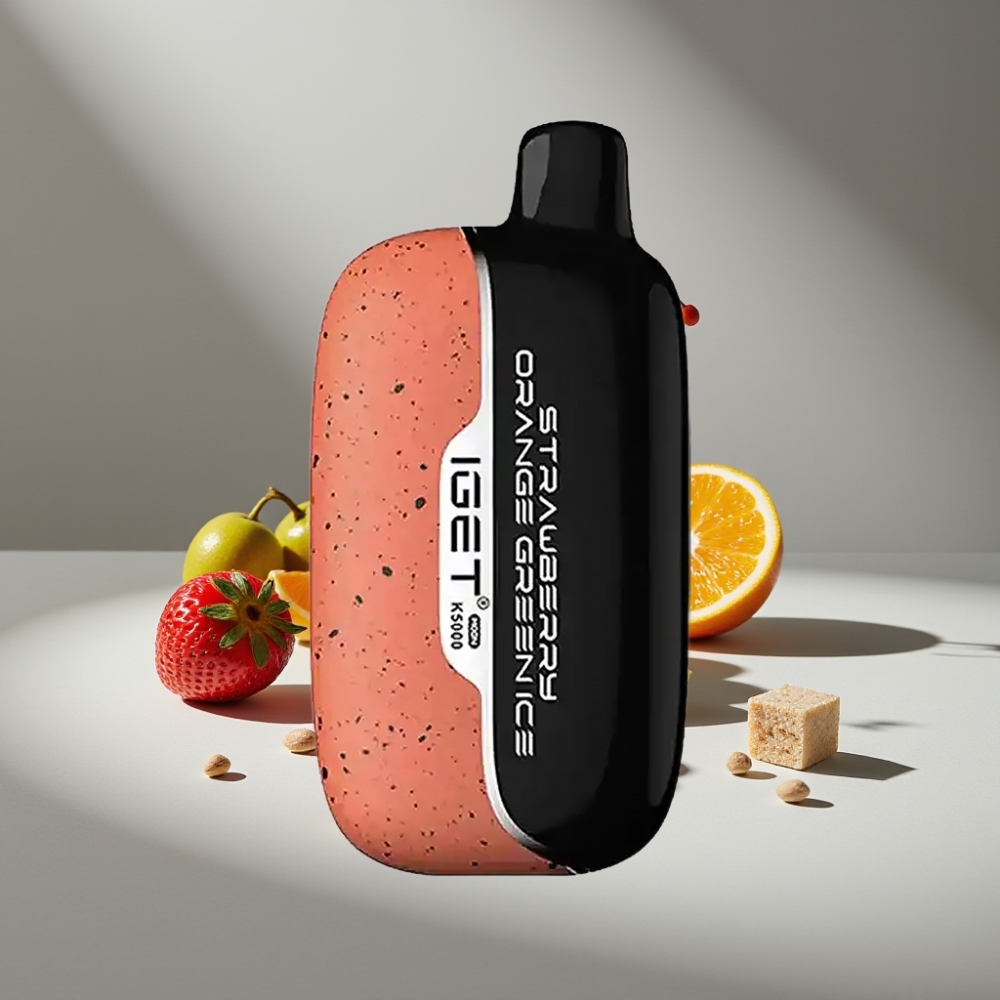 IGET Moon K5000 نفحات بنكهة الفراولة والبرتقال والجرين آيس - حجم: 49.5x25.3x99.4 ملم، شبكة: 1.35 أوم