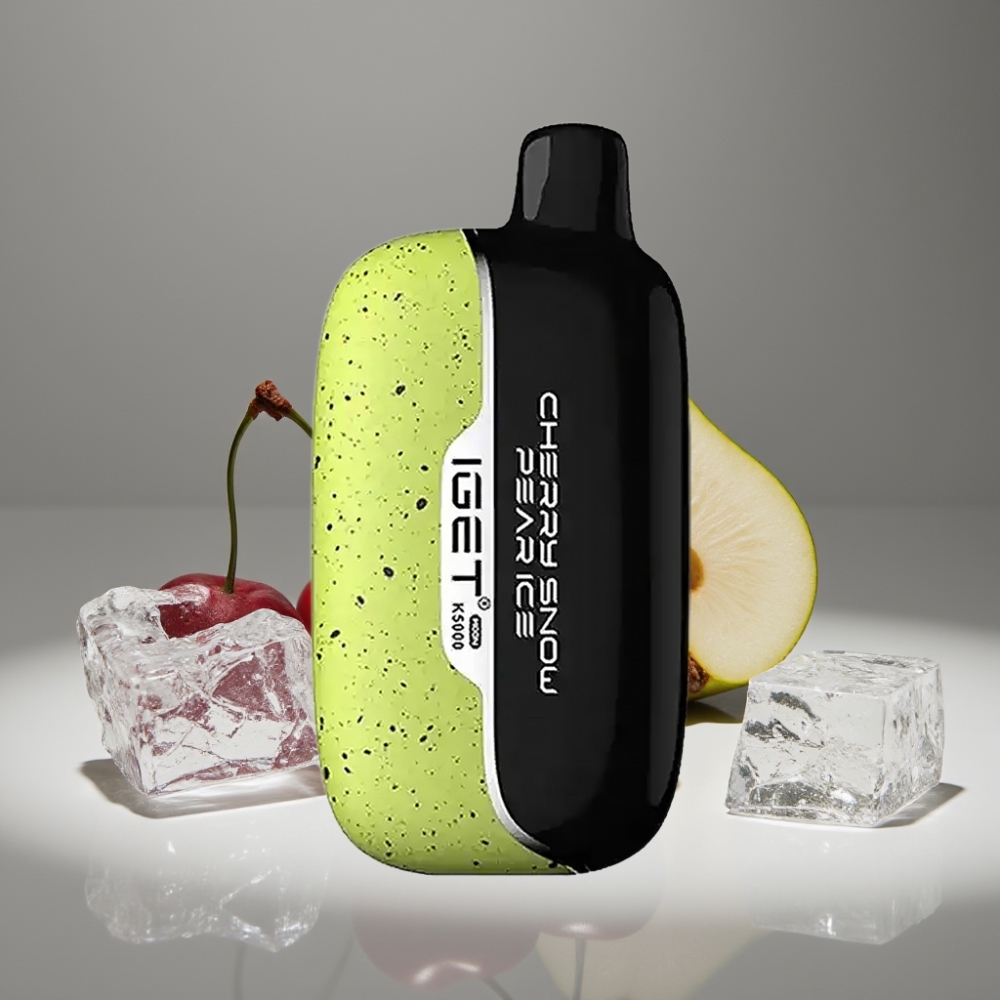 IGET Moon K5000 نفحات بنكهة الكرز والكمثرى الثلجية، حجم: 49.5x25.3x99.4 مم، وزن: 81.5 غ