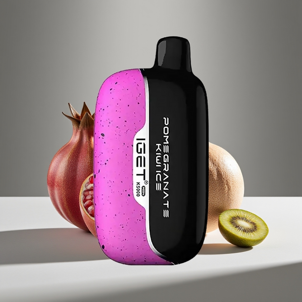 IGET Moon K5000 نفحات بنكهة الرمان والكيوي المثلجة - 5000 نفحة، 1.35 أوم، 81.5 جرام
