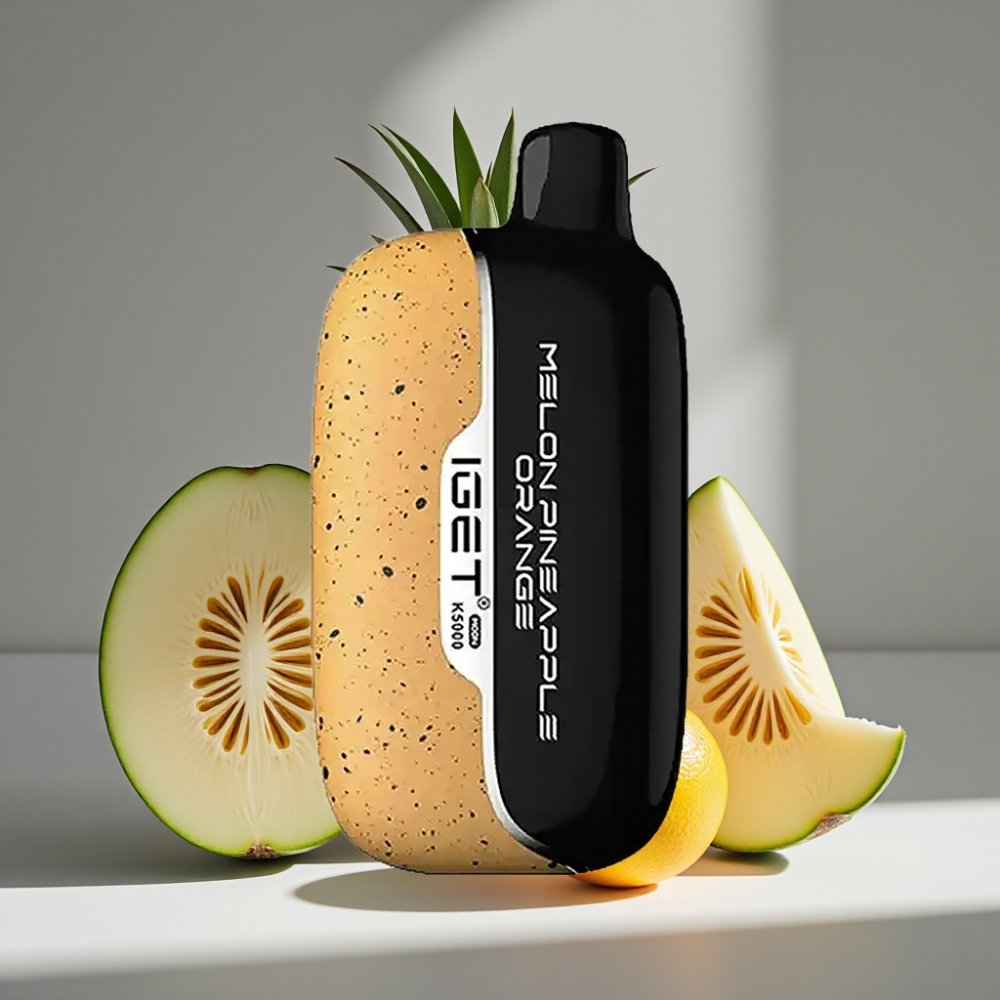 IGET Moon K5000 نفحة بنكهة البطيخ والأناناس والبرتقال – 5000 نفحة، 1.35 أوم، 81.5 جم