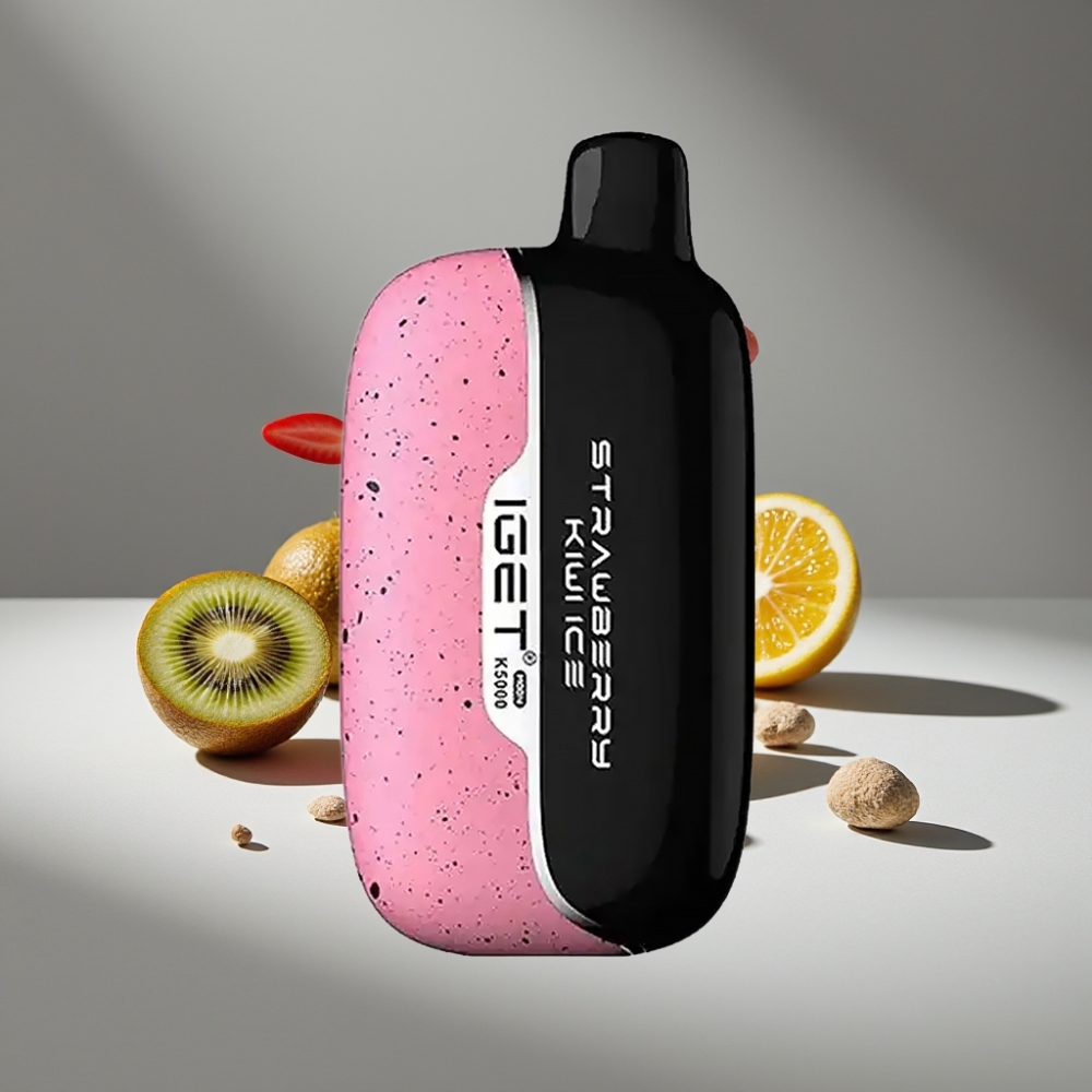 IGET Moon K5000 نكهة الفراولة والكيوي المثلجة – 5000 نفخة، 49.5x25.3x99.4 مم