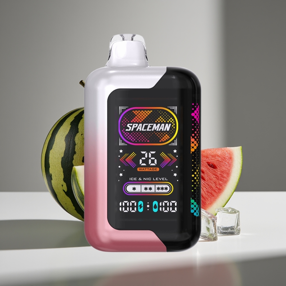 SMOK SPACEMAN SP40000 نيكوتين صفر نكهة بطيخ مثلج شاشة ذكية 2.28 بوصة 20مل 40000 نفخة
