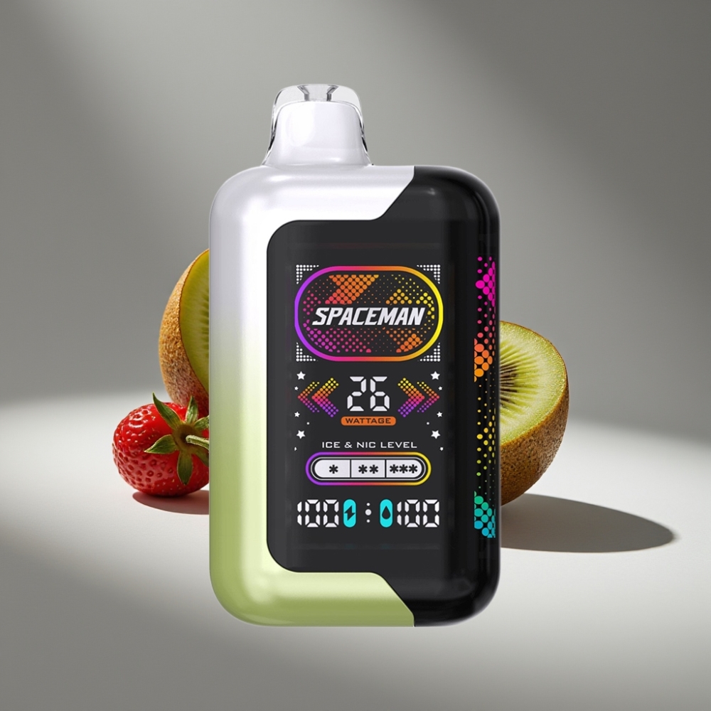 SMOK SPACEMAN SP40000 40000 نفخة فراولة كيوي 0% نيكوتين شاشة LED 2.28 بوصة بطارية 1000mAh