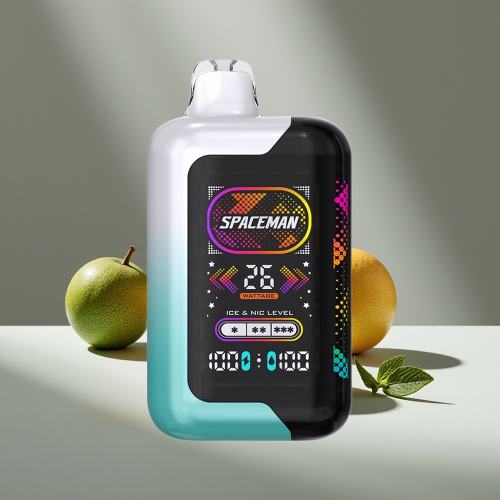 SMOK SPACEMAN SP40000 40000 نفحة، شاشة LED 2.28 بوصة، بطارية 1000 مللي أمبير، نعناع منعش، بدون نيكوتين